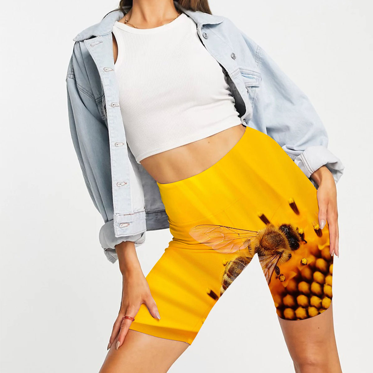 Sunflower Bee Casual Shorts