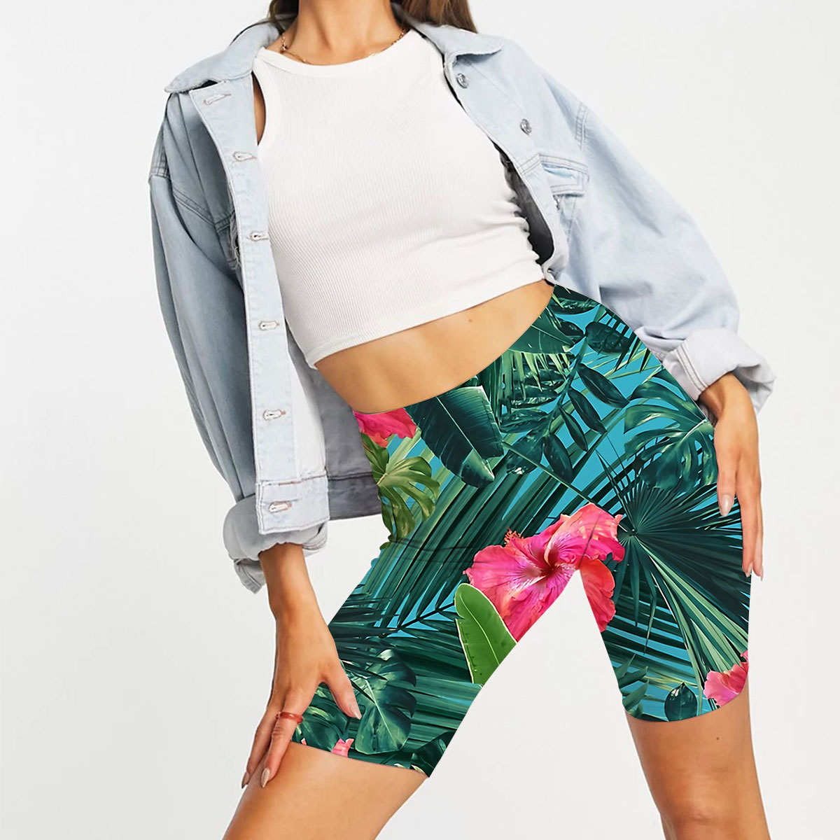 Tropical Hibiscus Casual Shorts