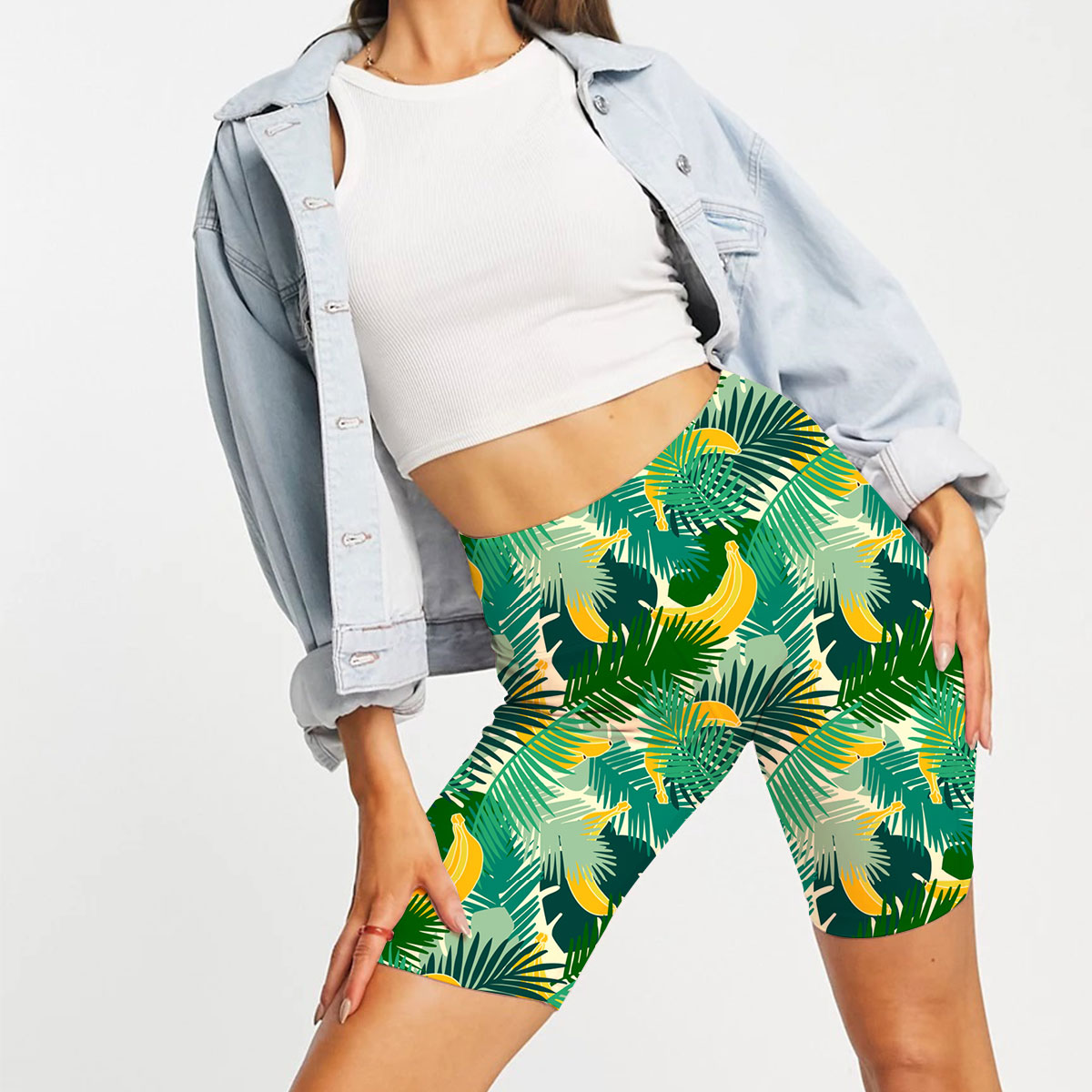 Tropical Jungle Leaves Casual Shorts