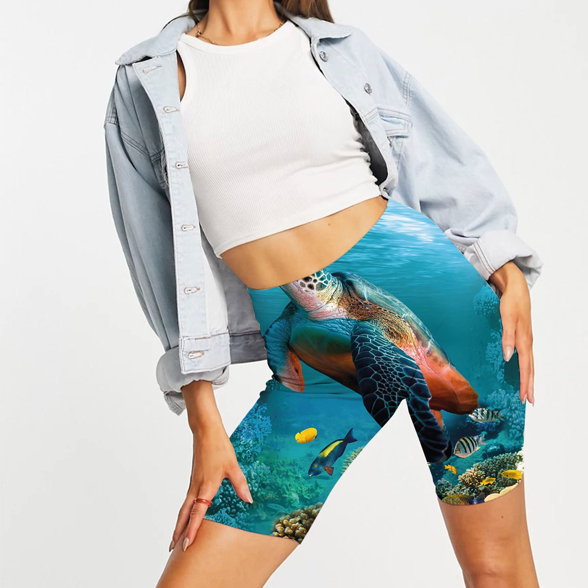 Under The Sea Turtle Casual Shorts