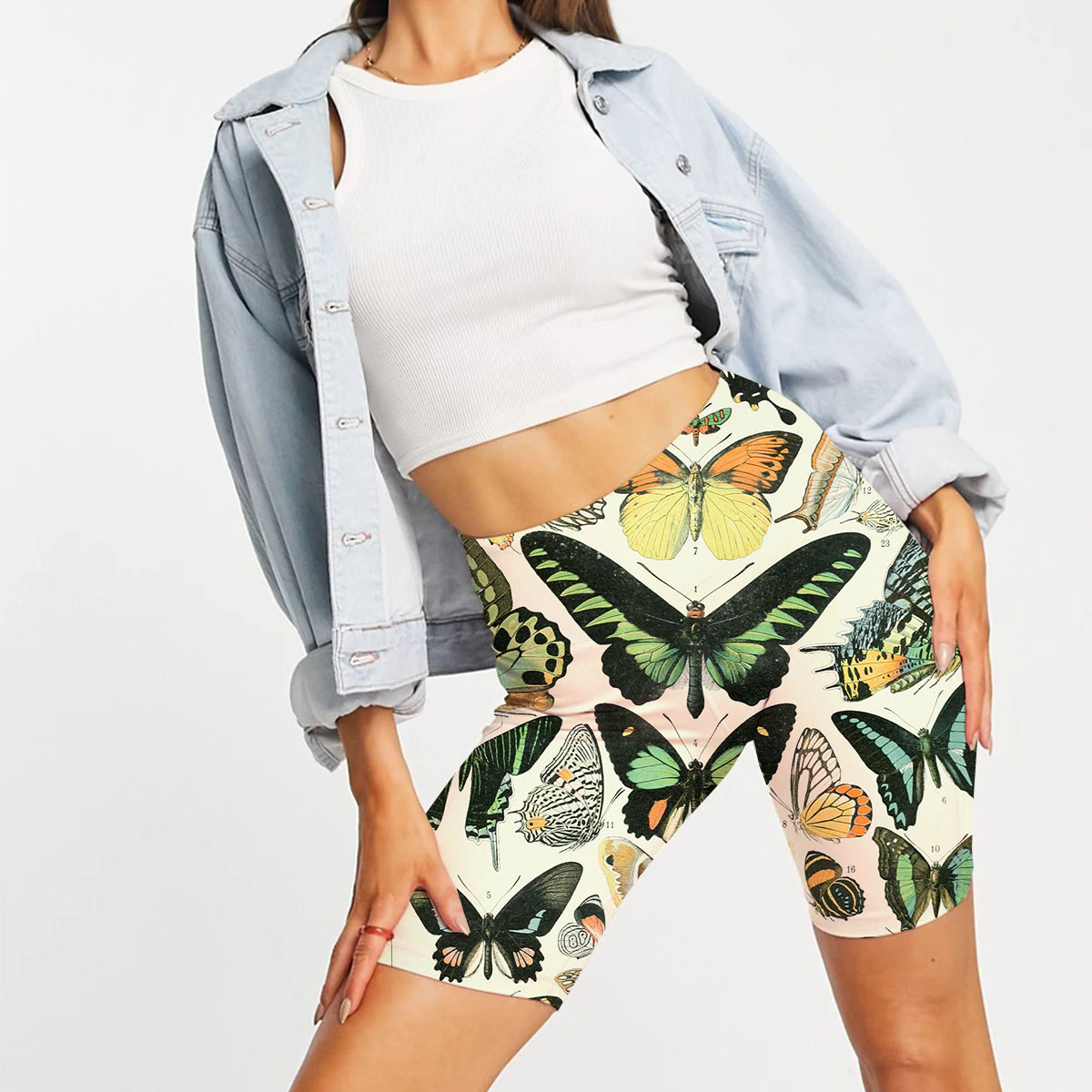 Vintage Butterfly Casual Shorts