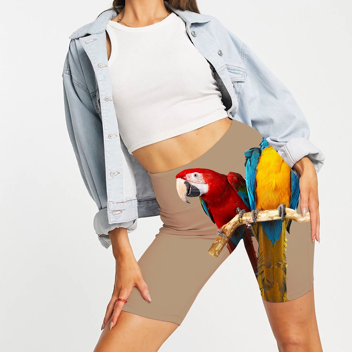 Vintage Parrot Casual Shorts