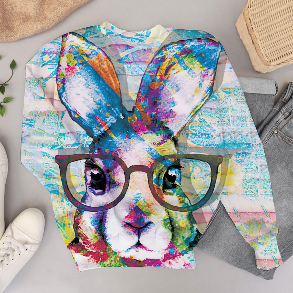 Nerd Rabbit Paint Splash Sweater