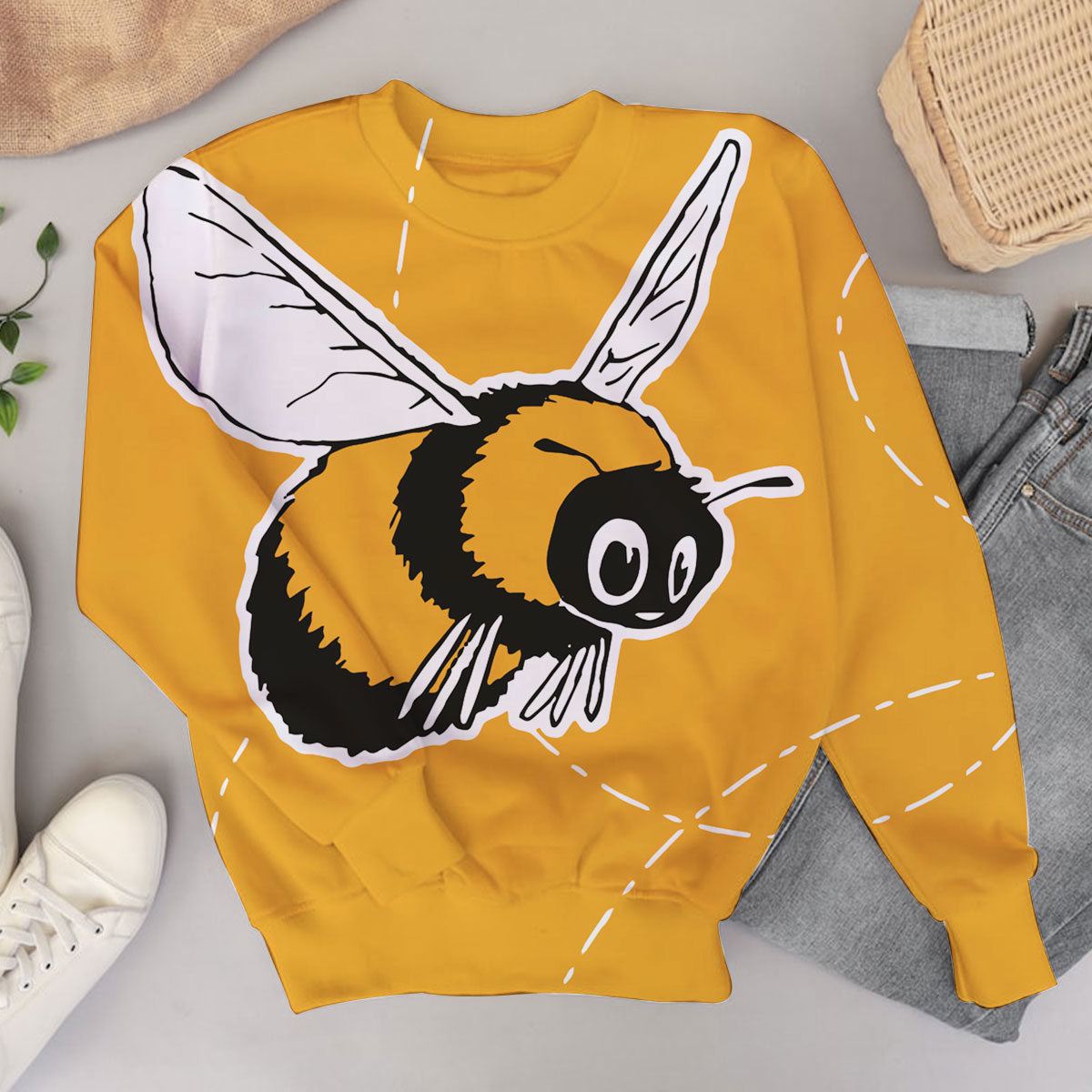 Orange Bee Sweater