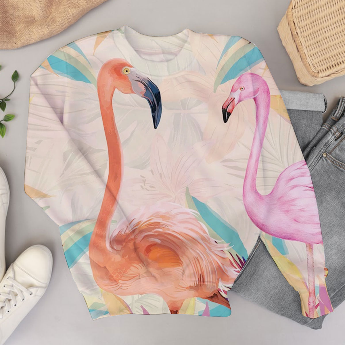 Orange Flamingo Sweater
