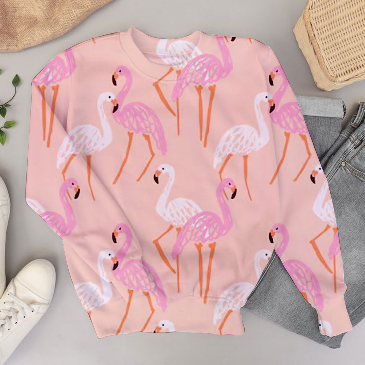 Pastel Flamingo Sweater