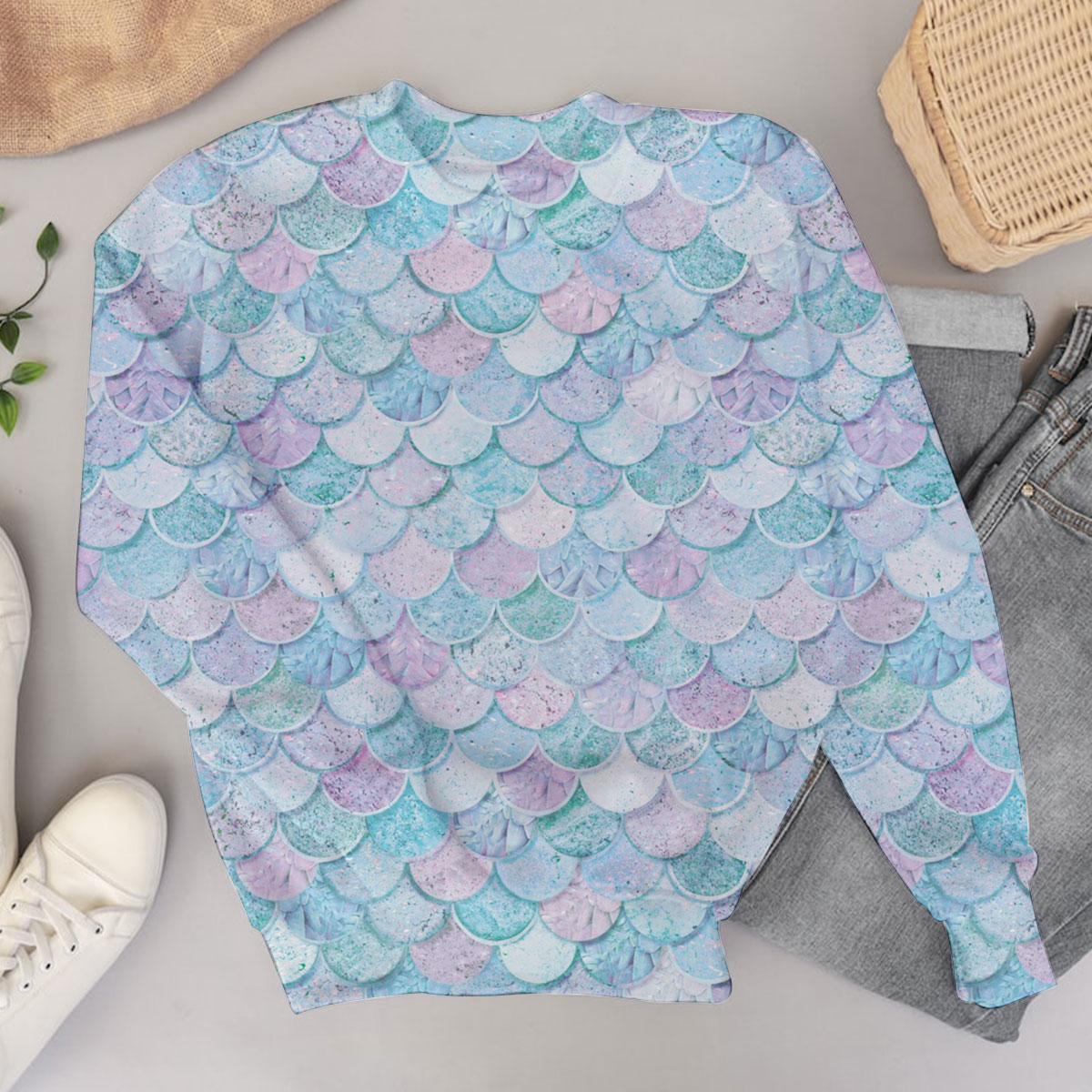 Pastel Mermaid Scales Sweater