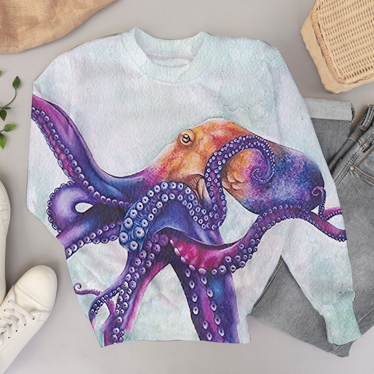 Purple Octopus Sweater