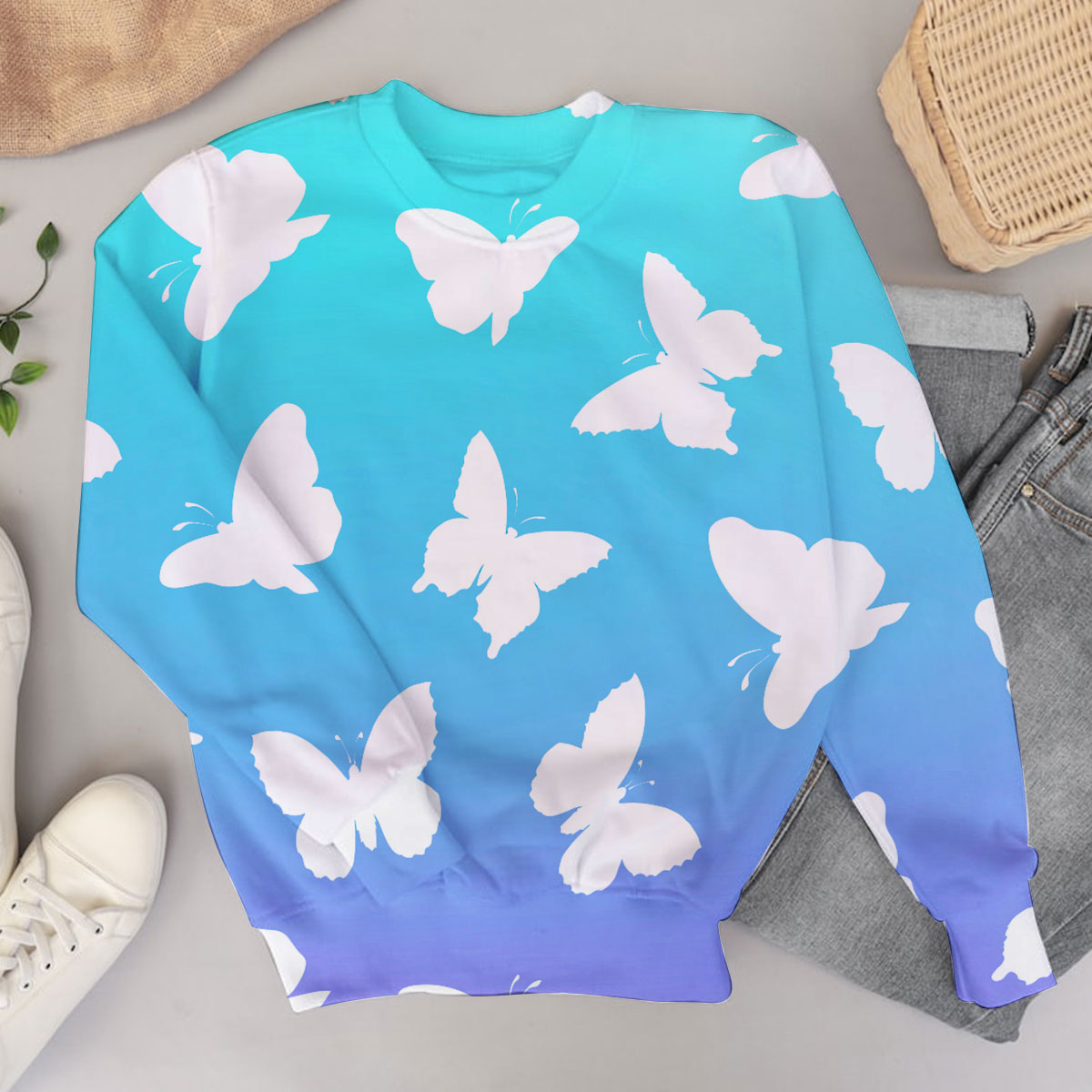 Rainbow Butterflies Sweater