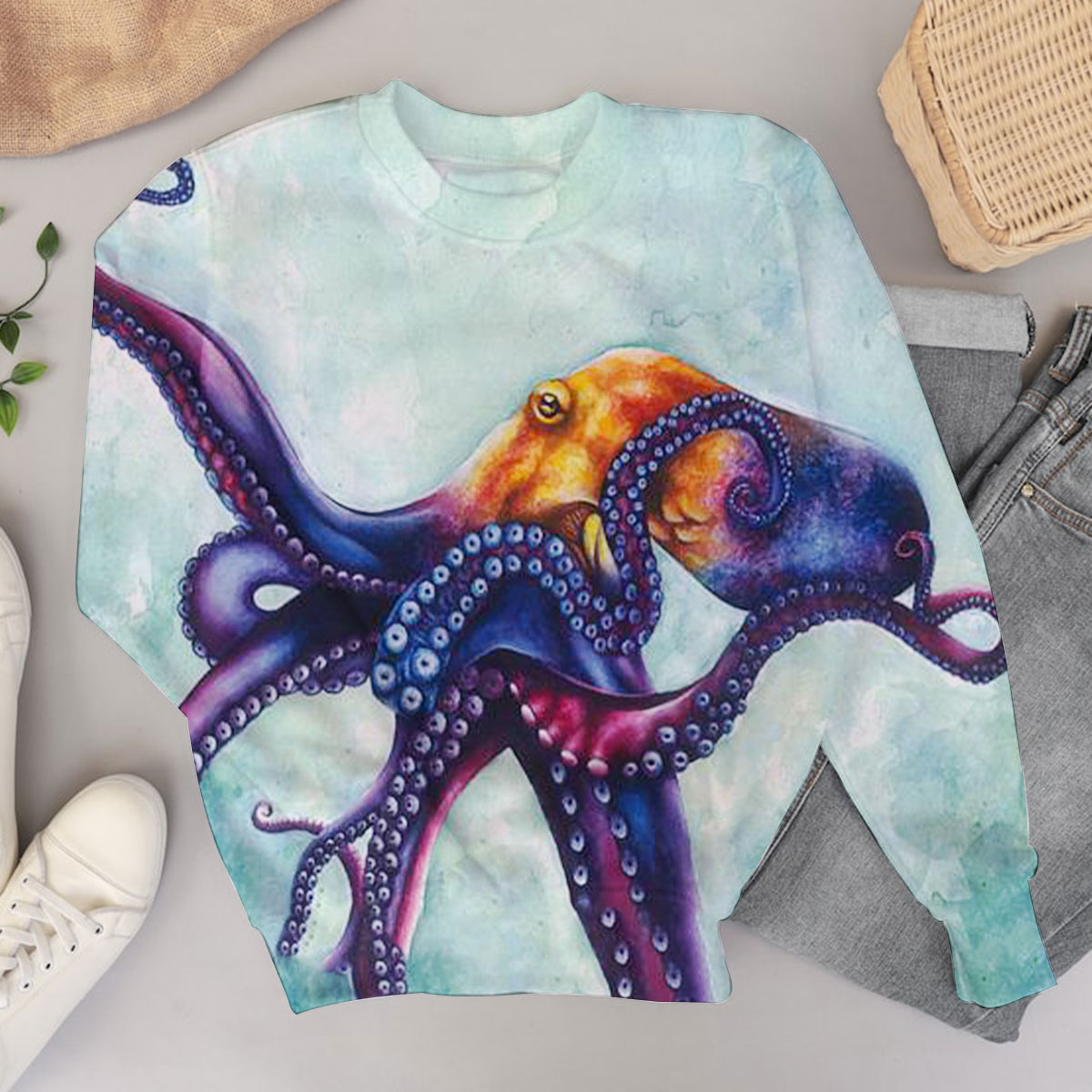 Rainbow Octopus Sweater
