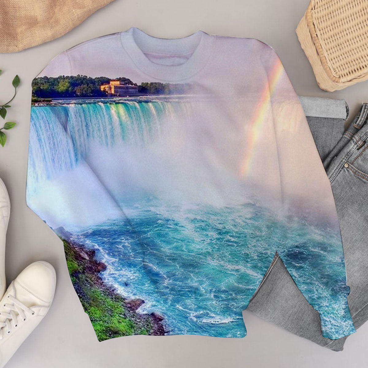 Rainbow Over Niagra Falls Sweater