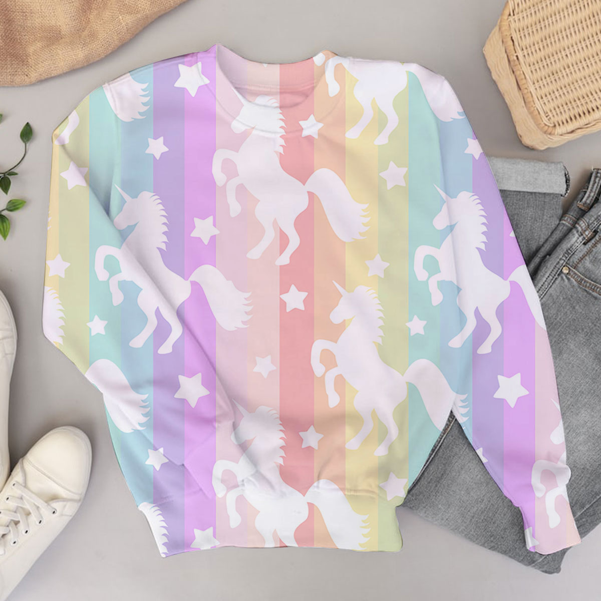 Rainbow Pink Unicorn Sweater
