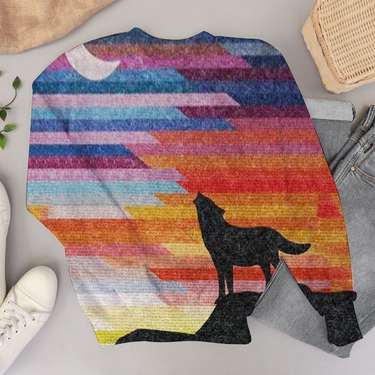 Rainbow Wolf Sweater