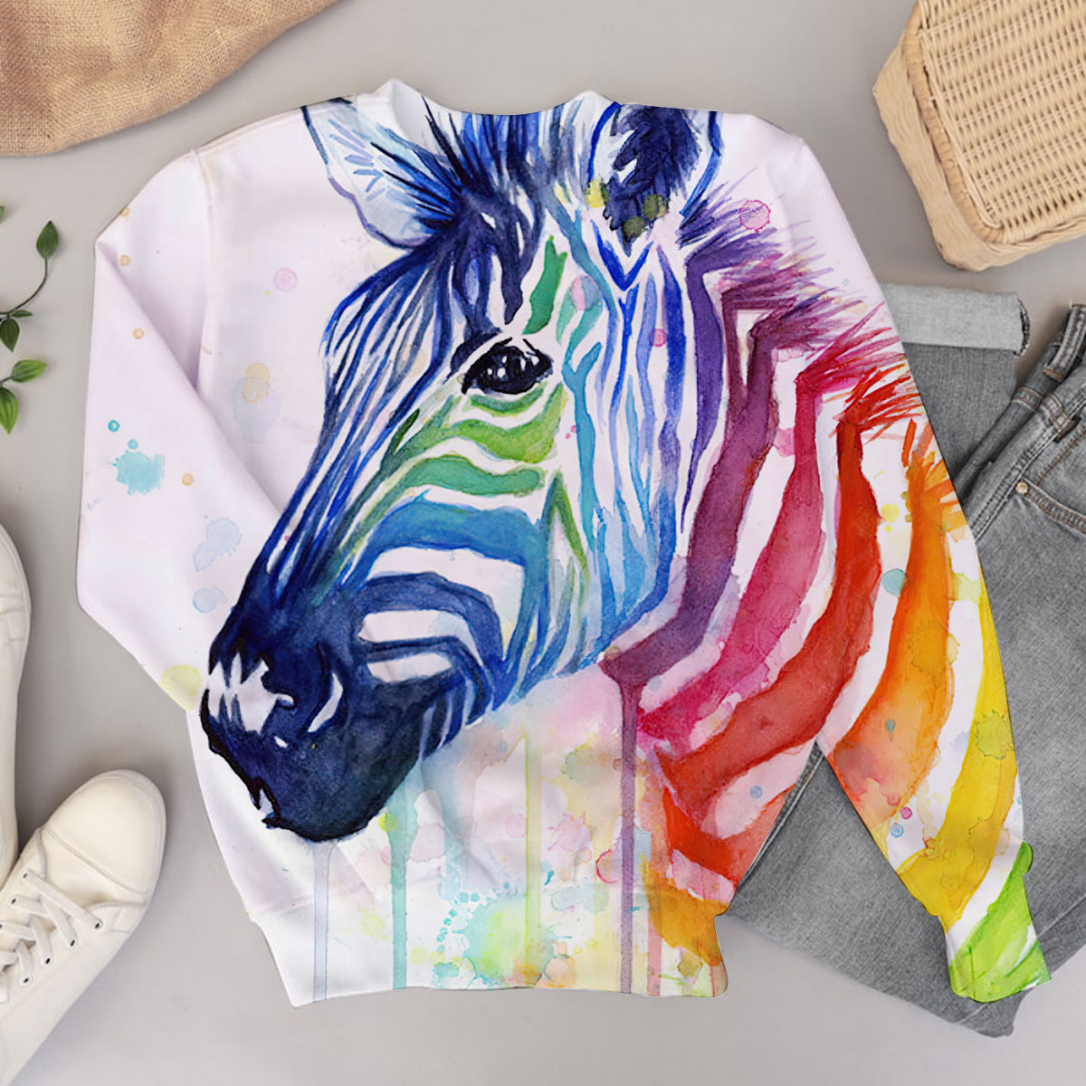 Rainbow Zebra Sweater