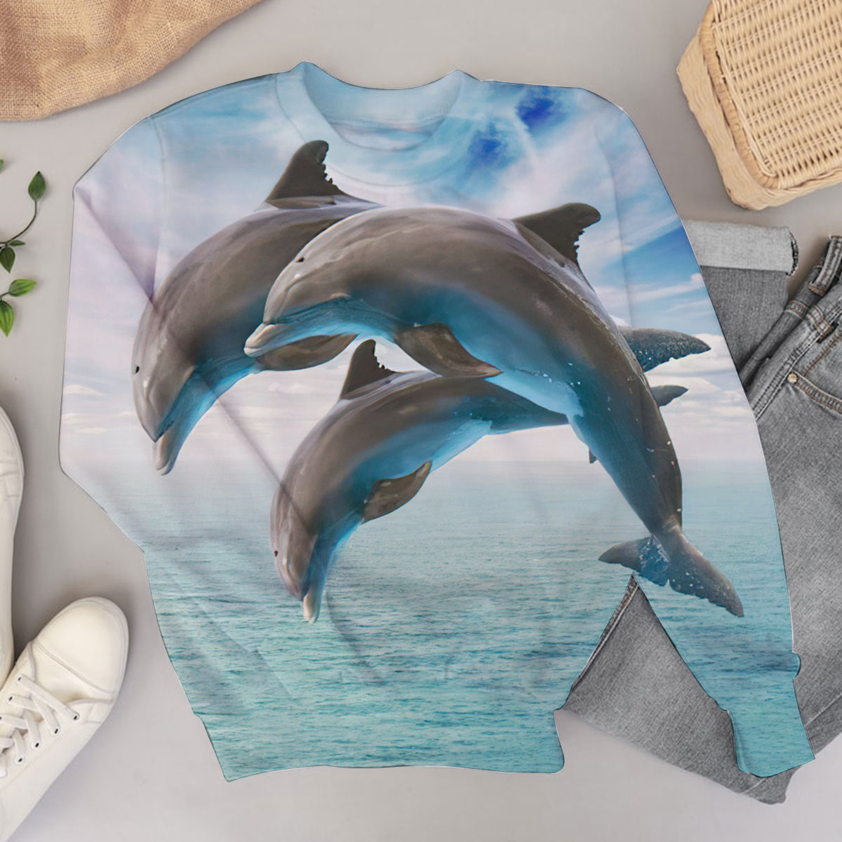 Seascape Dolphin Sweater