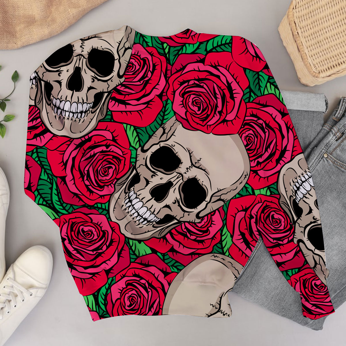 Skull Rose Sweater