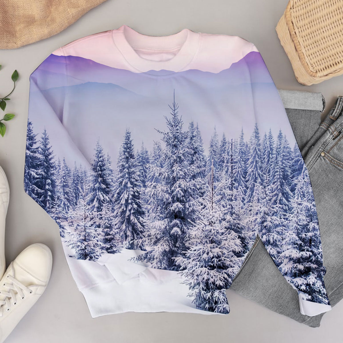 Sky And Snow Winter Sweater
