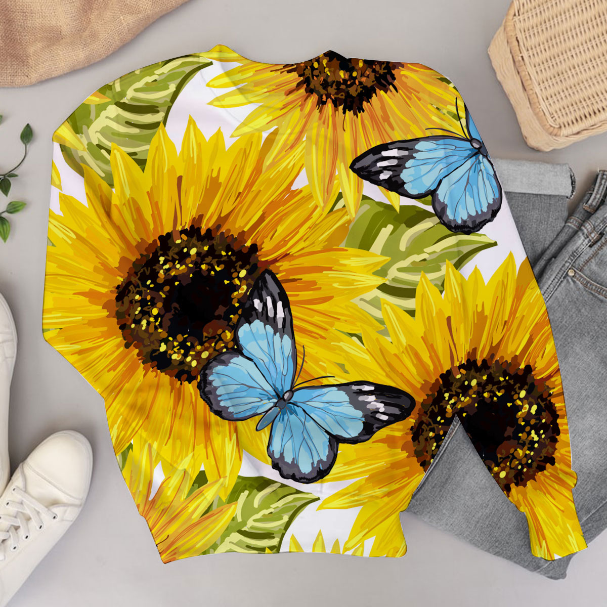 Sunflower Butterfly Sweater