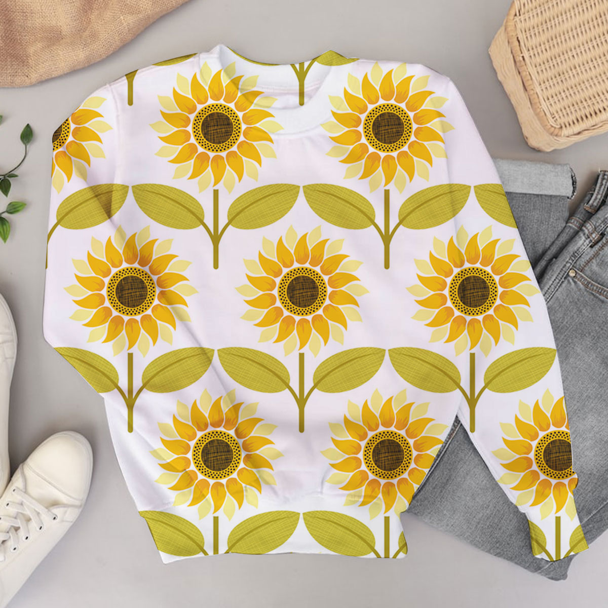 Sunflower Pattern Sweater