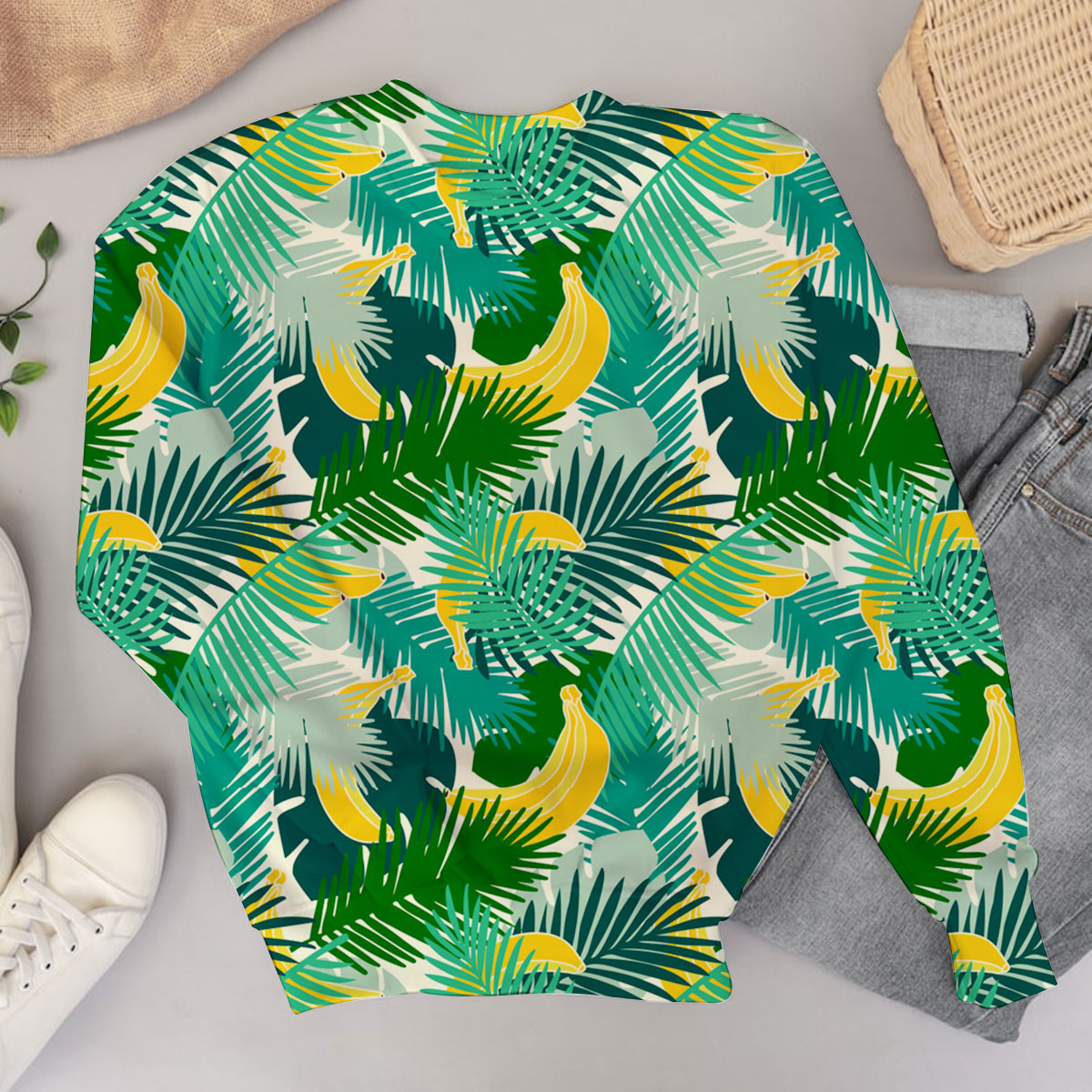 Tropical Jungle Leaves Sweater