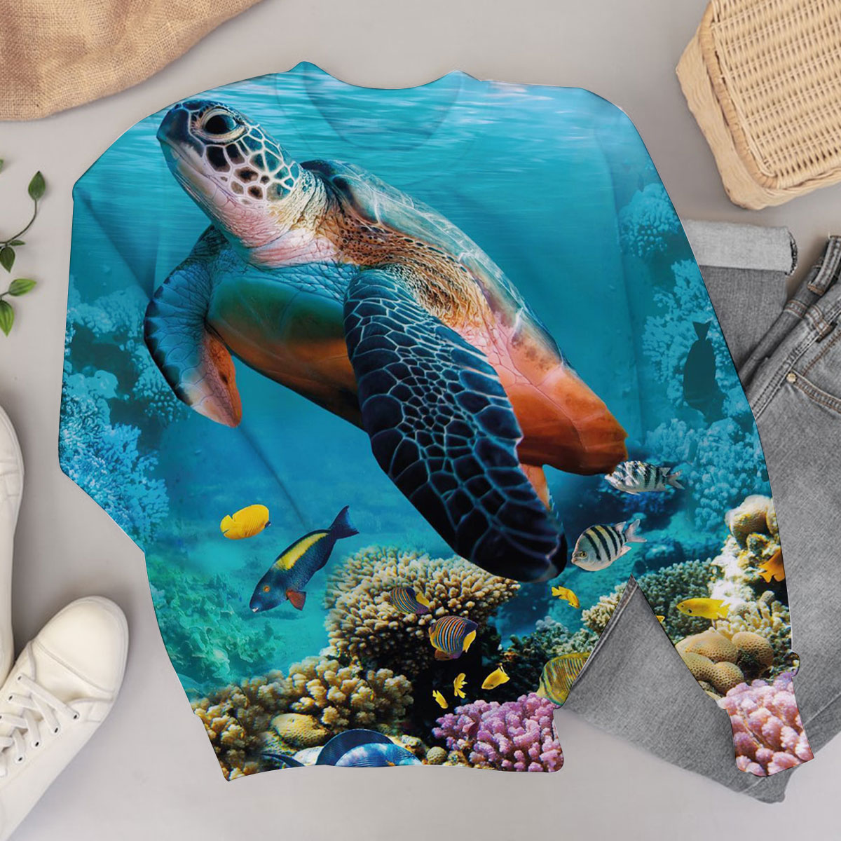 Under The Sea Turtle Sweater