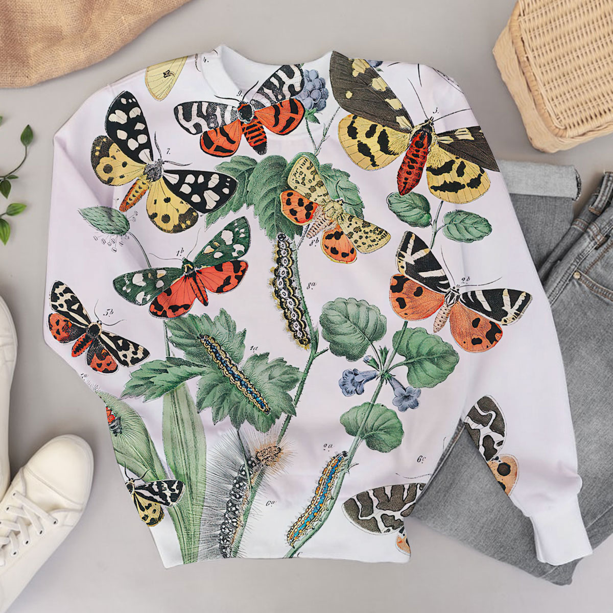 Vintage Butterfly Moth Sweater