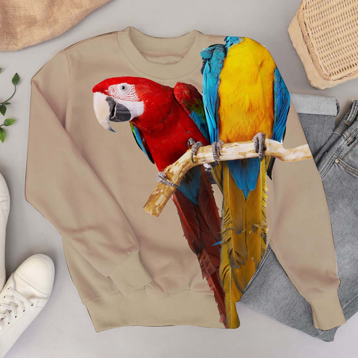 Vintage Parrot Sweater