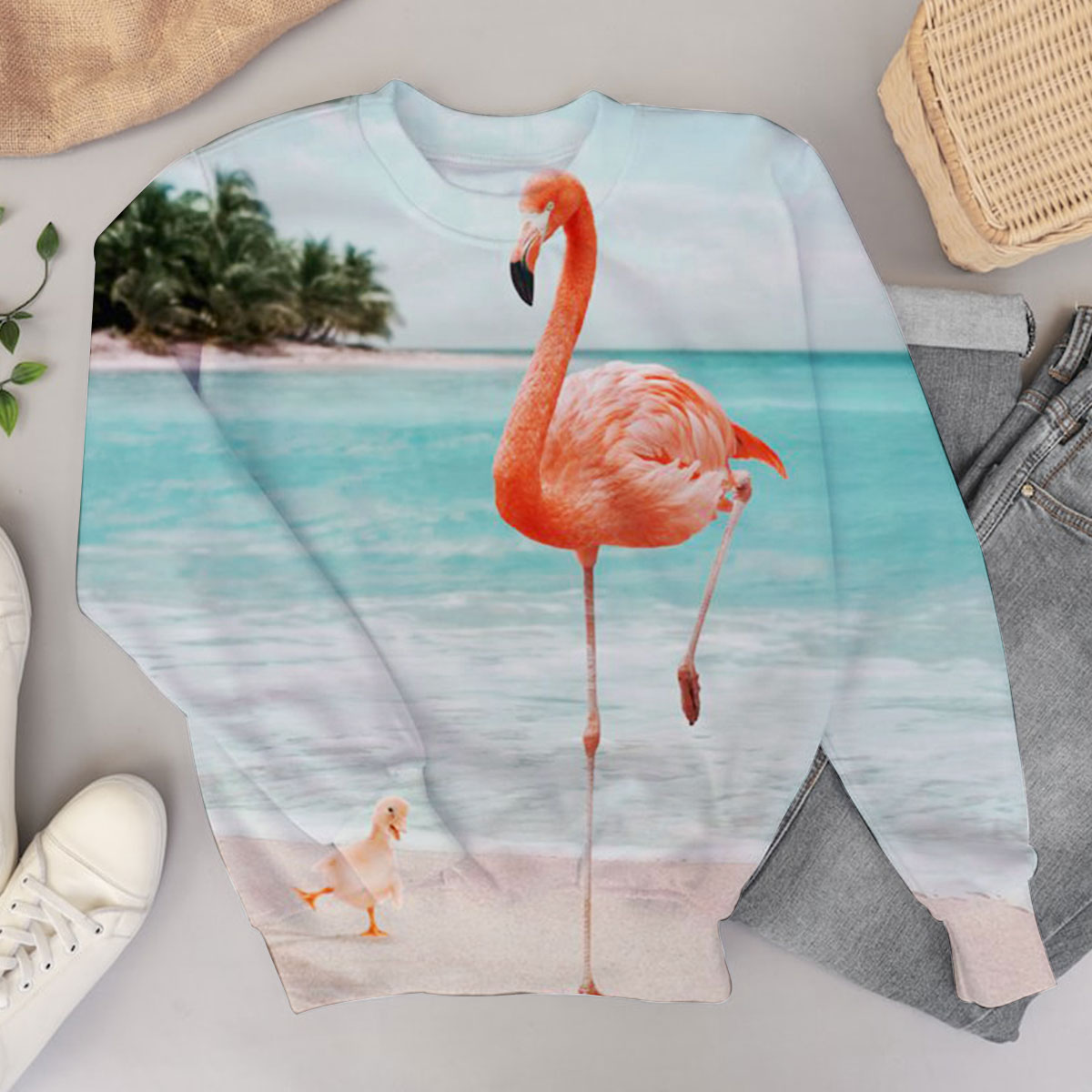 Wannabe Flamingo Sweater