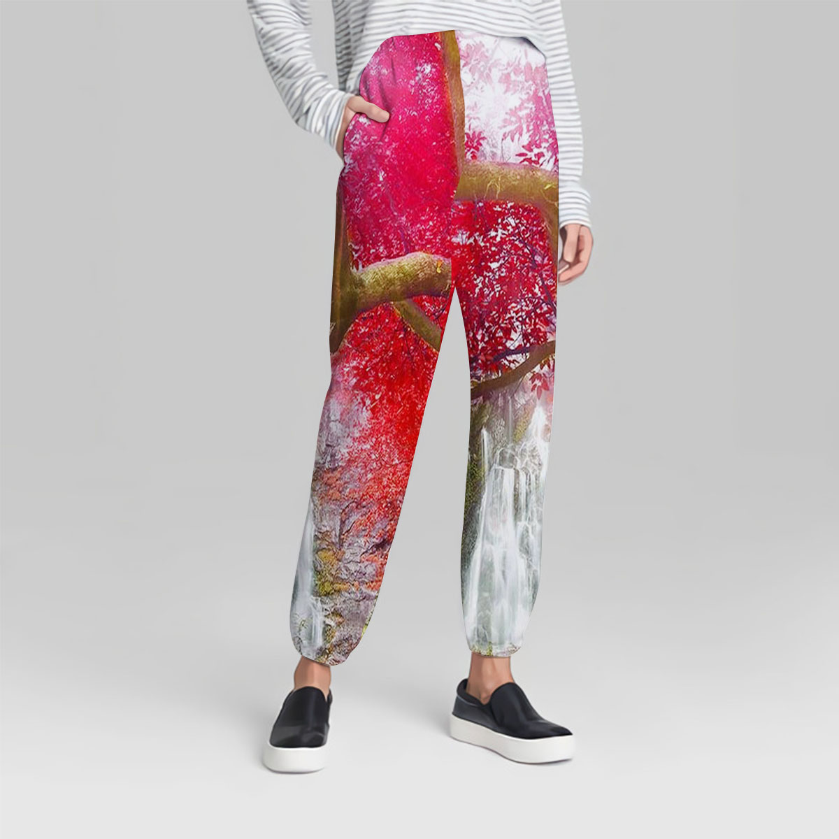 Red Autumn Waterfall Sweatpant