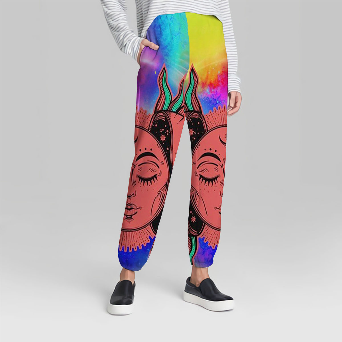 Trippy Sun and Moon Tapestry Sweatpant