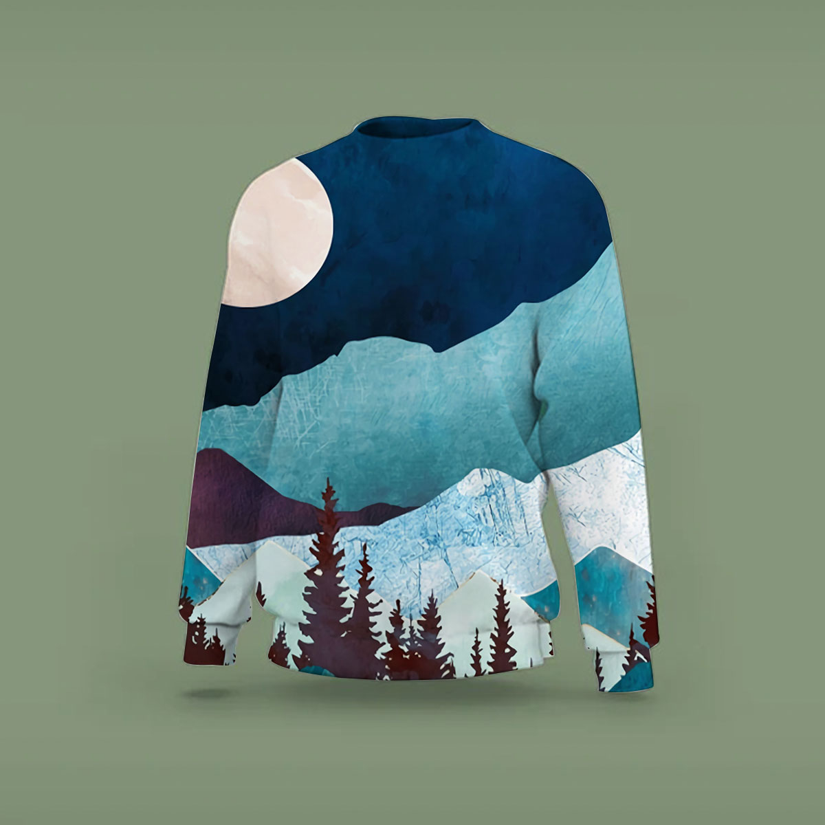 Mountain Sunset Retro Sweatshirt