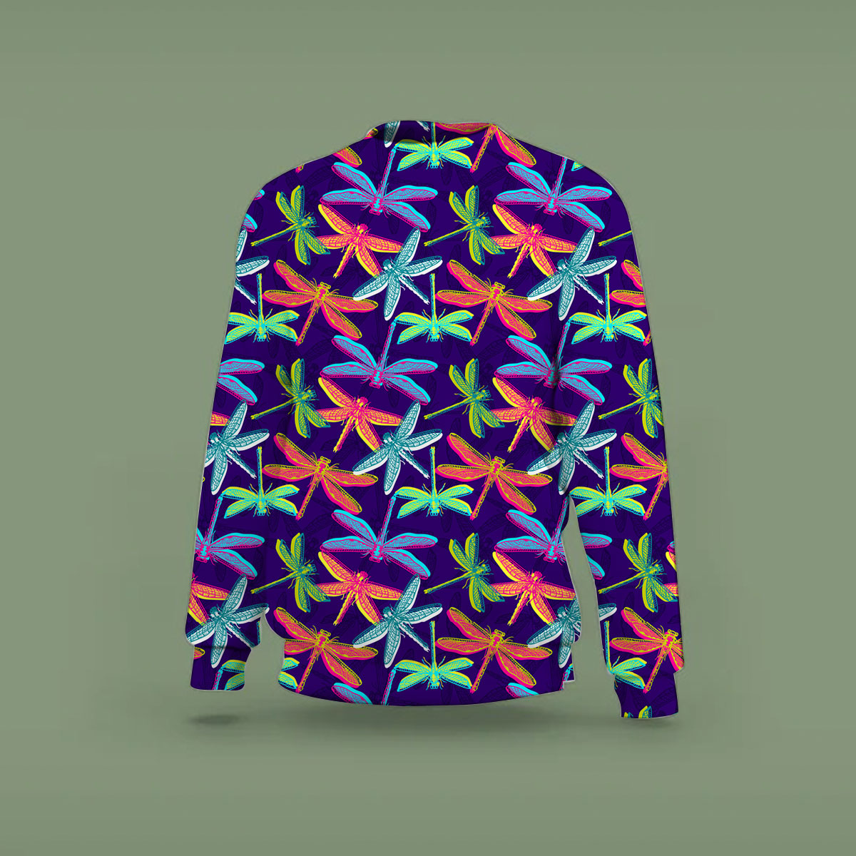 Neon Color Dragonfly Sweatshirt