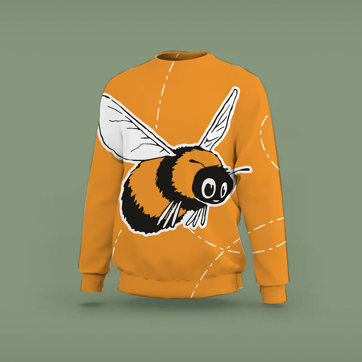 Orange Bee Sweatshirt