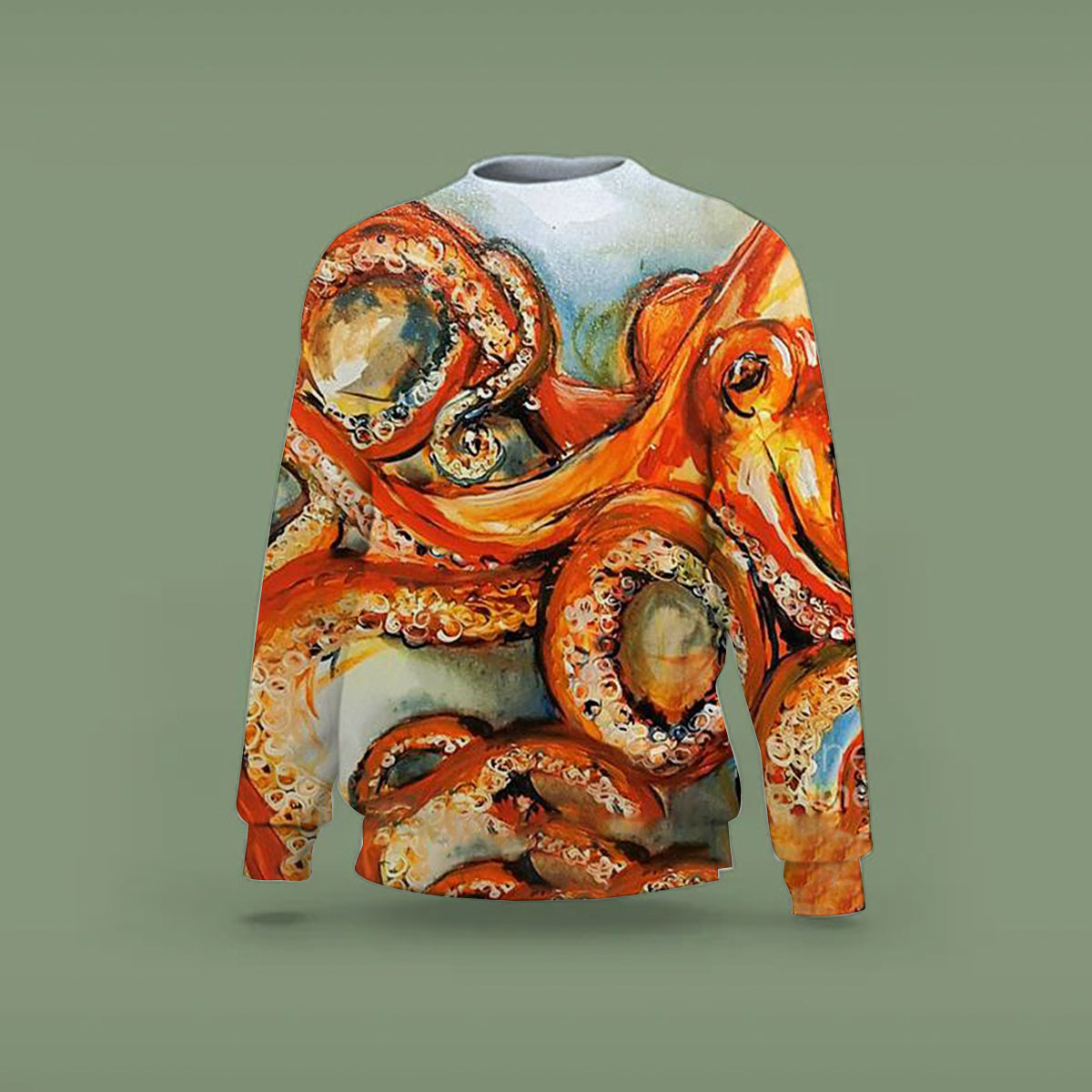 Orange Octopus Sweatshirt