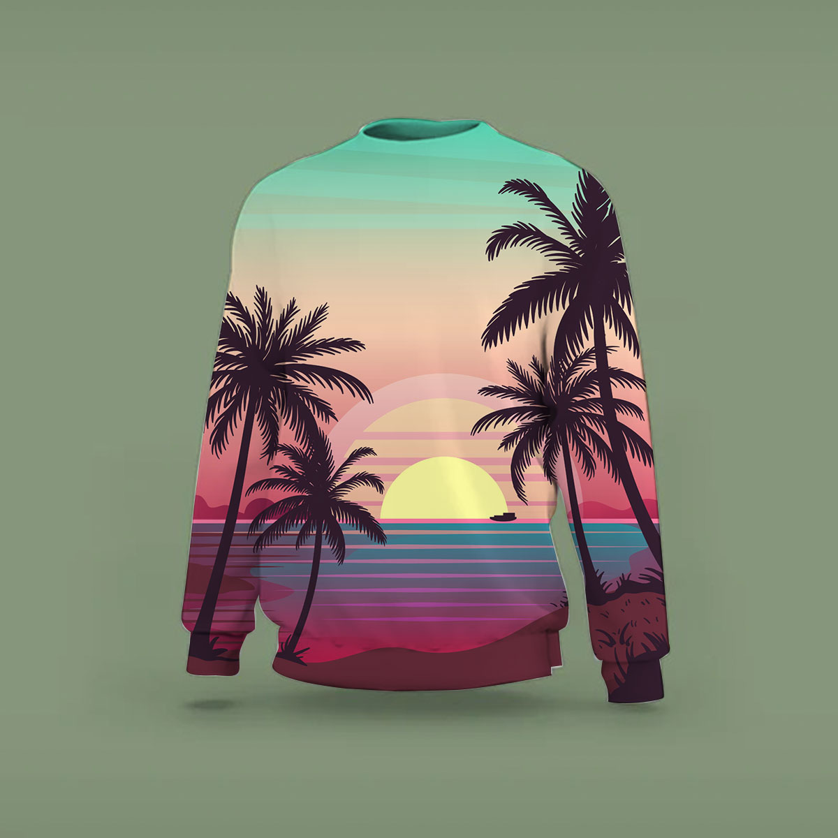 Palm Tree Sunrise Sweatshirt
