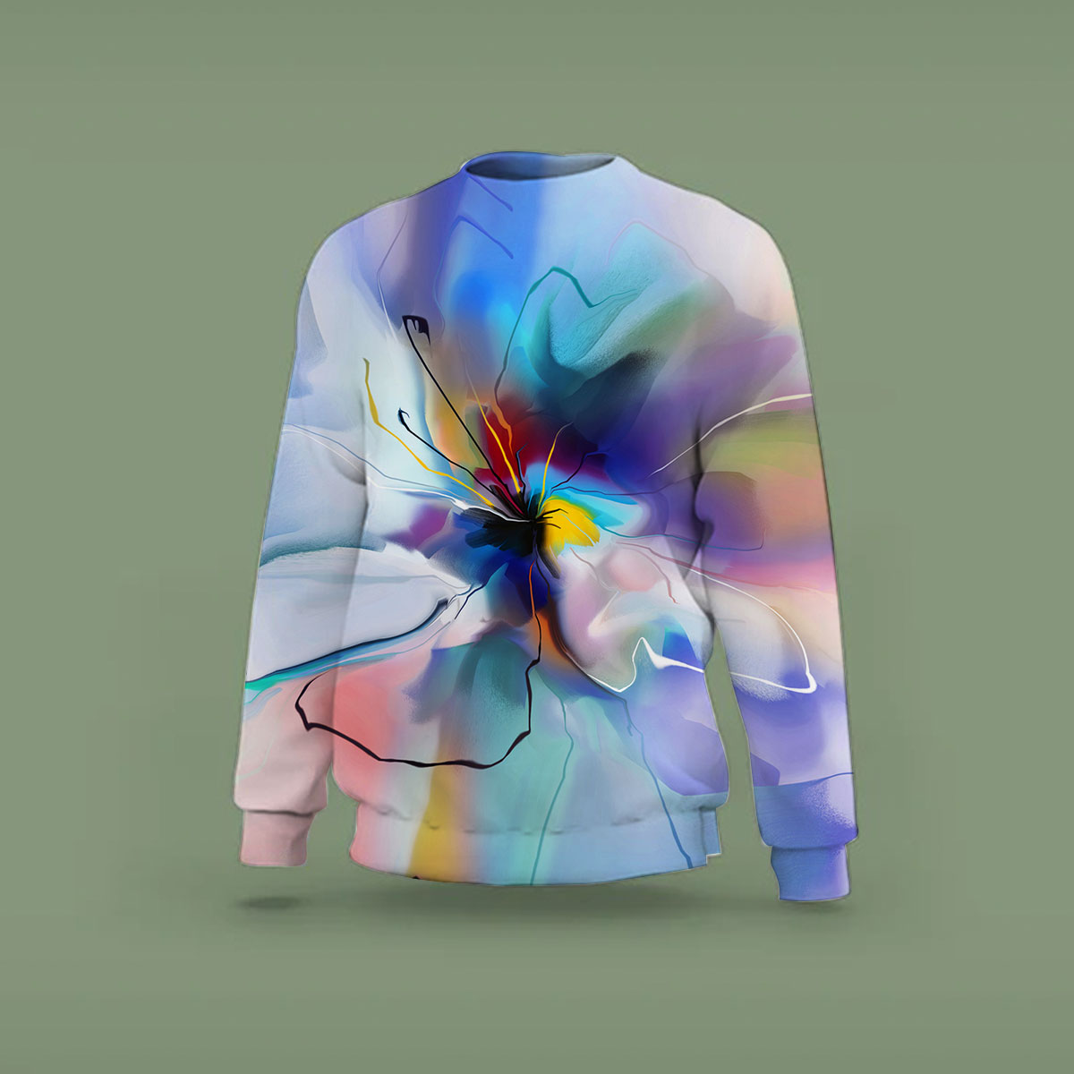 Rainbow Floral Sweatshirt