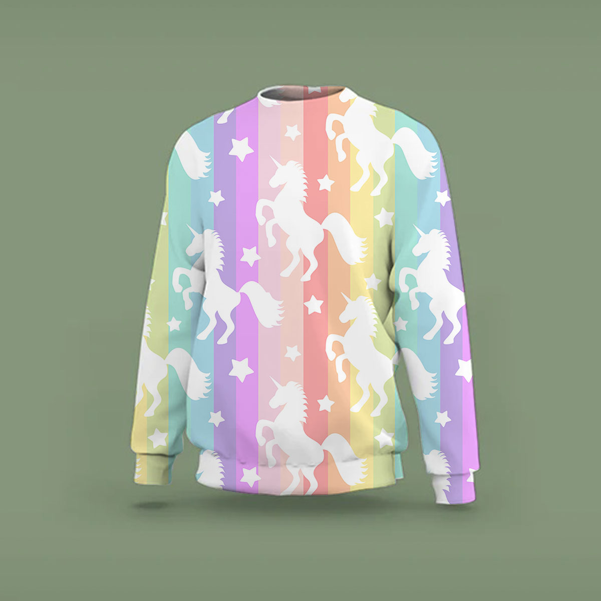 Rainbow Pink Unicorn Sweatshirt