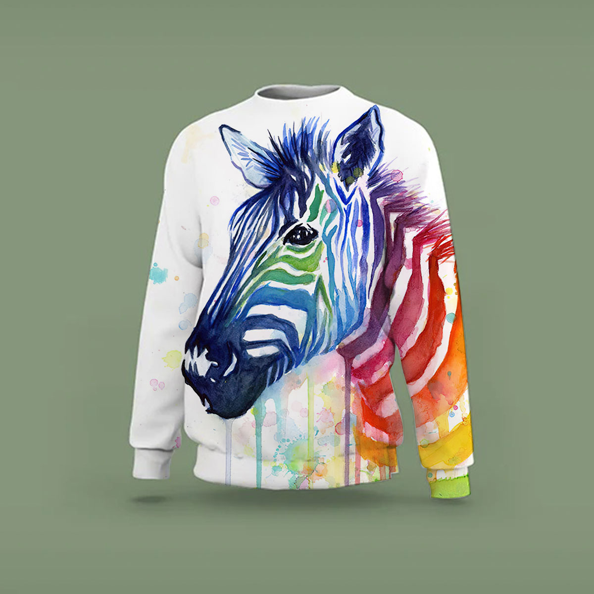 Rainbow Zebra Sweatshirt