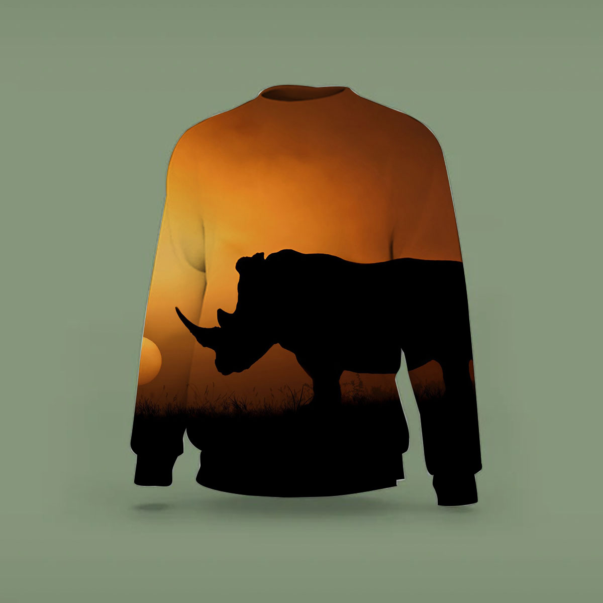Rhino Under The Sunset Sweatshirt