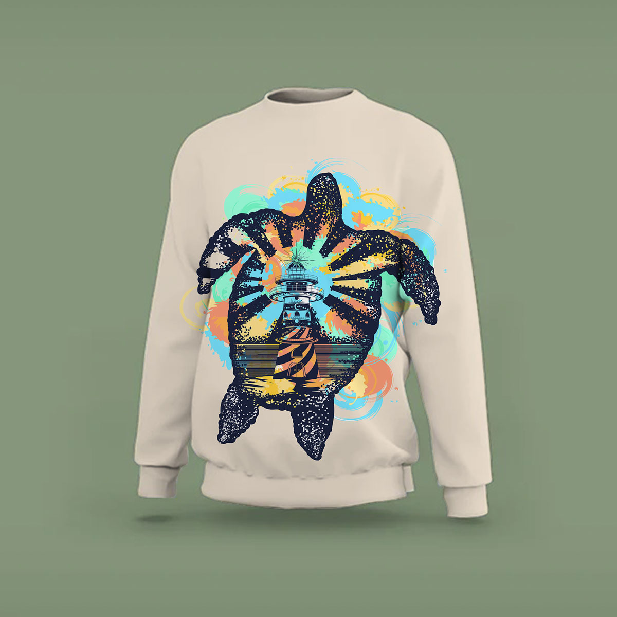 Sea Turtle Lighthouse Sweatshirt