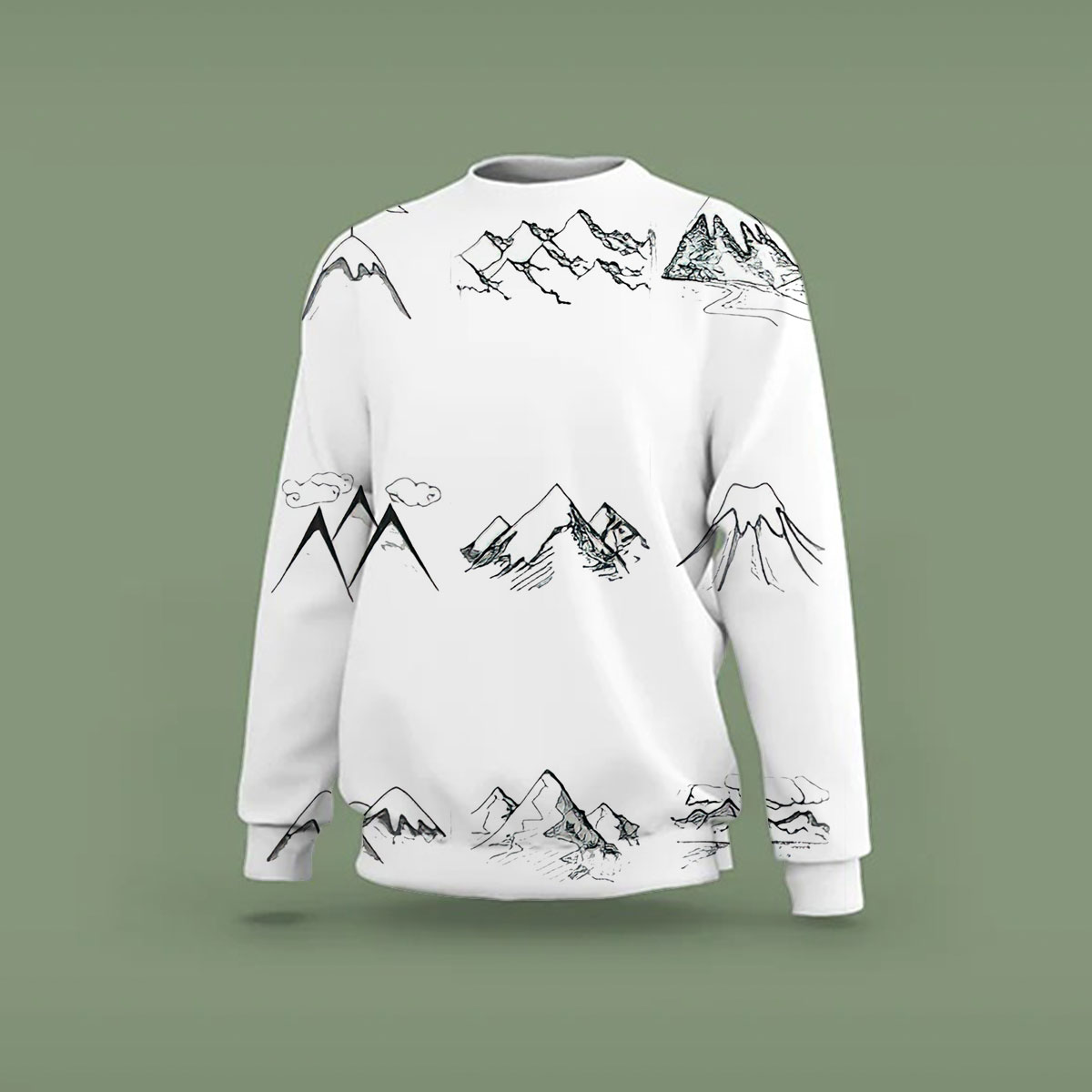Snowy Ice Mountain Sweatshirt