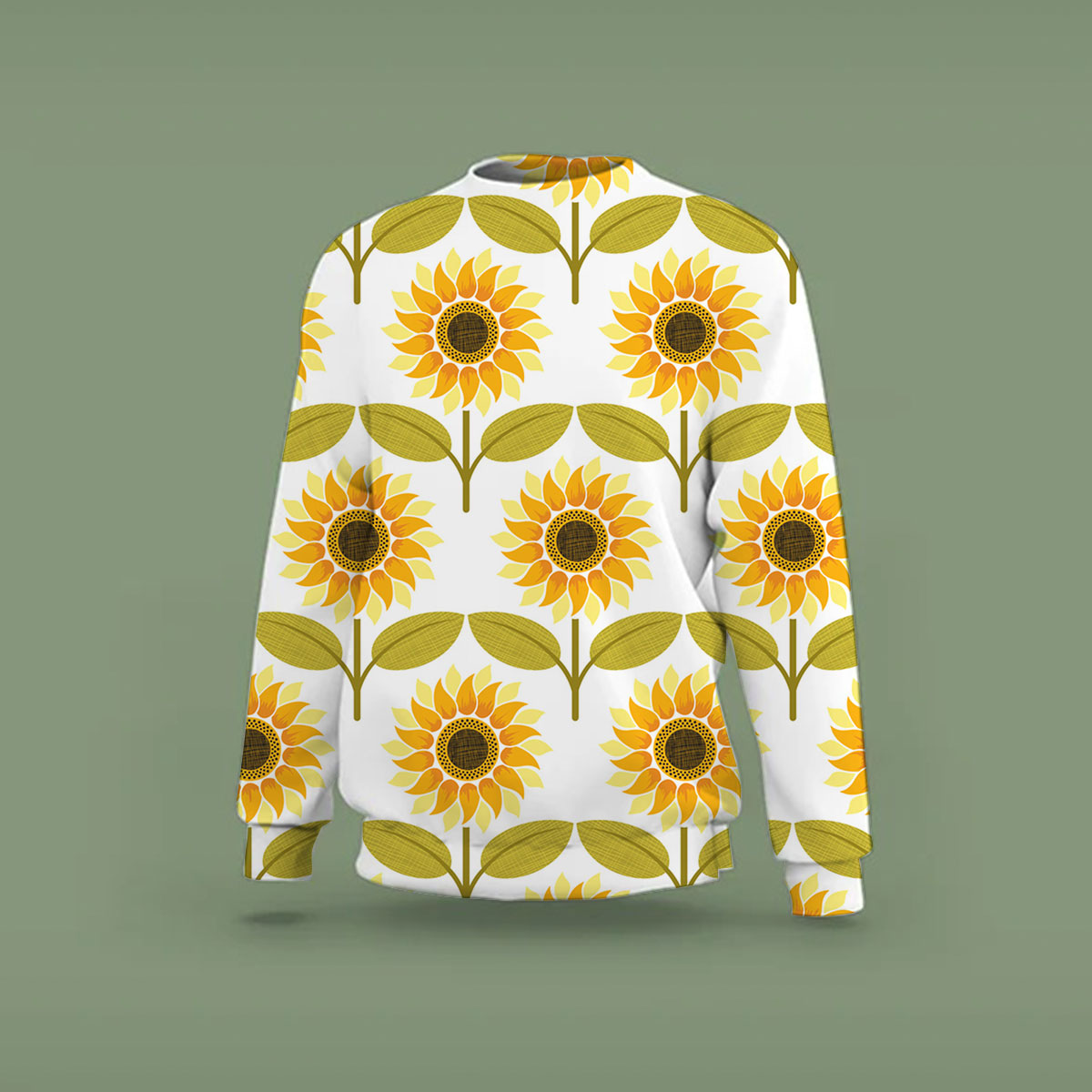 Sunflower Pattern Sweatshirt