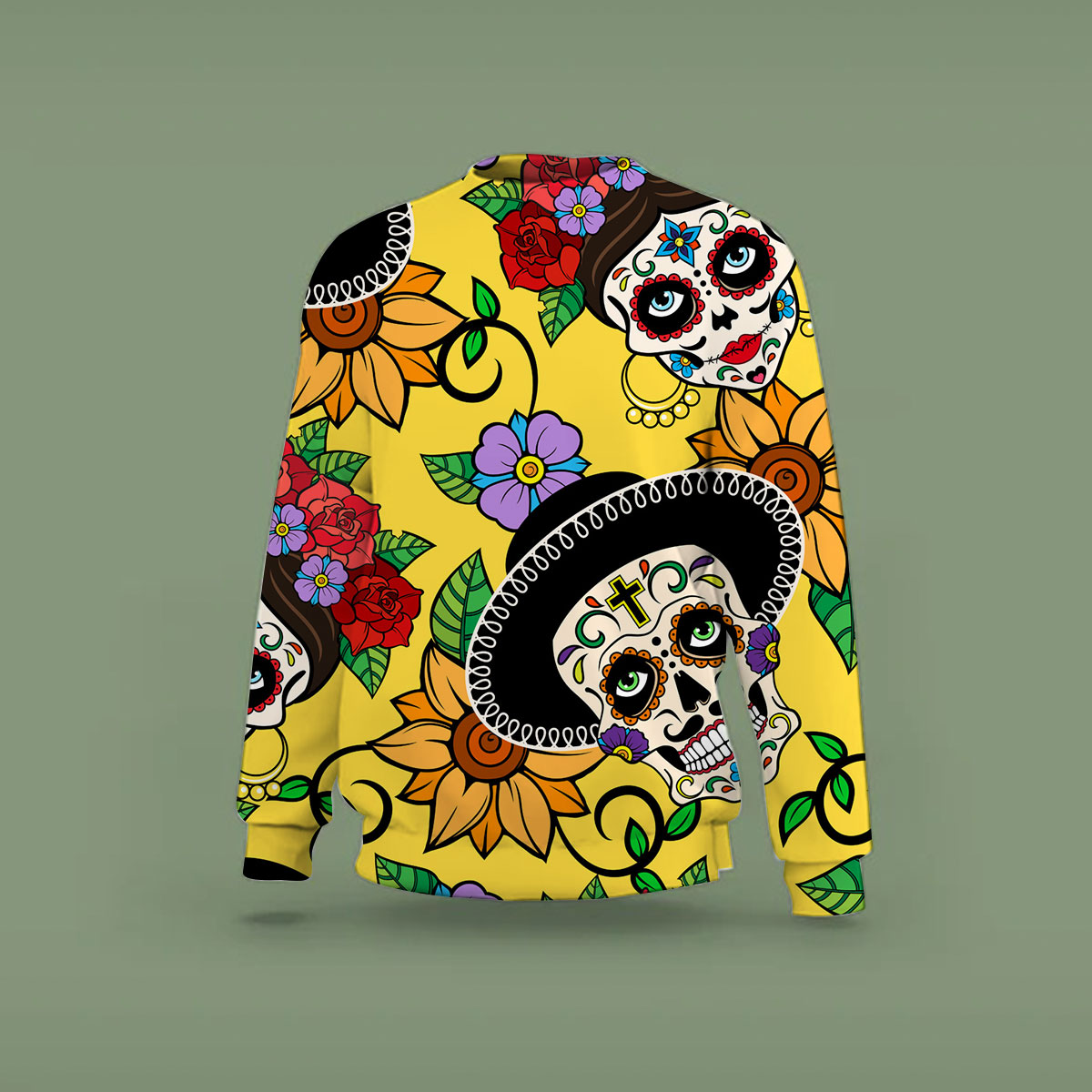 Sunflower Skull Sweatshirt