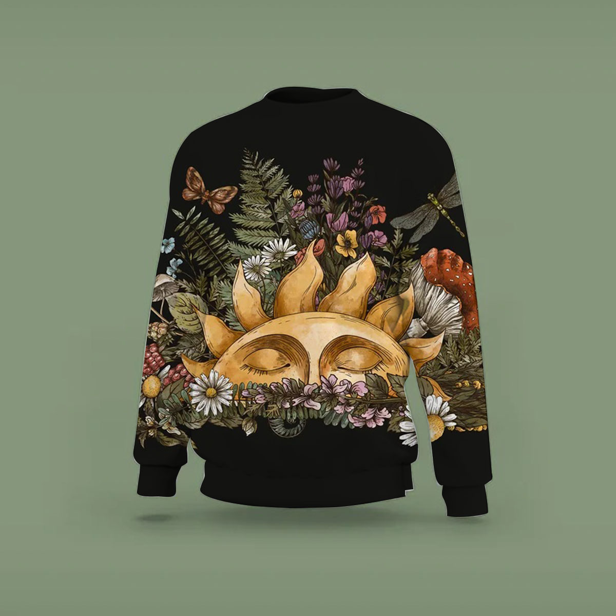 Trippy Vintage Hippie Mushroom Sweatshirt