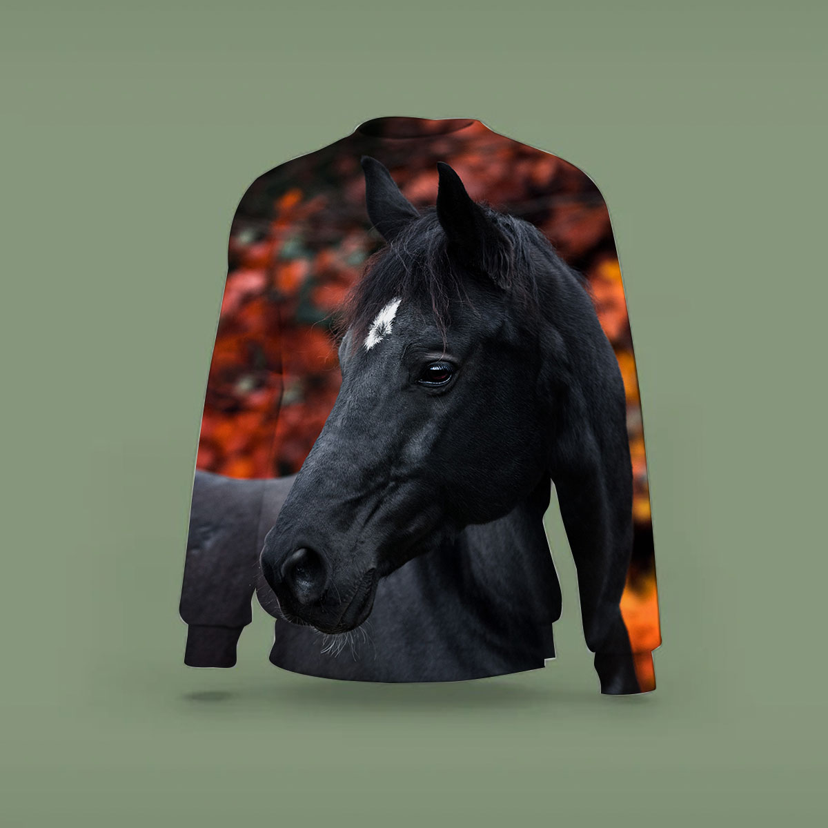 Vintage Black Horse Sweatshirt