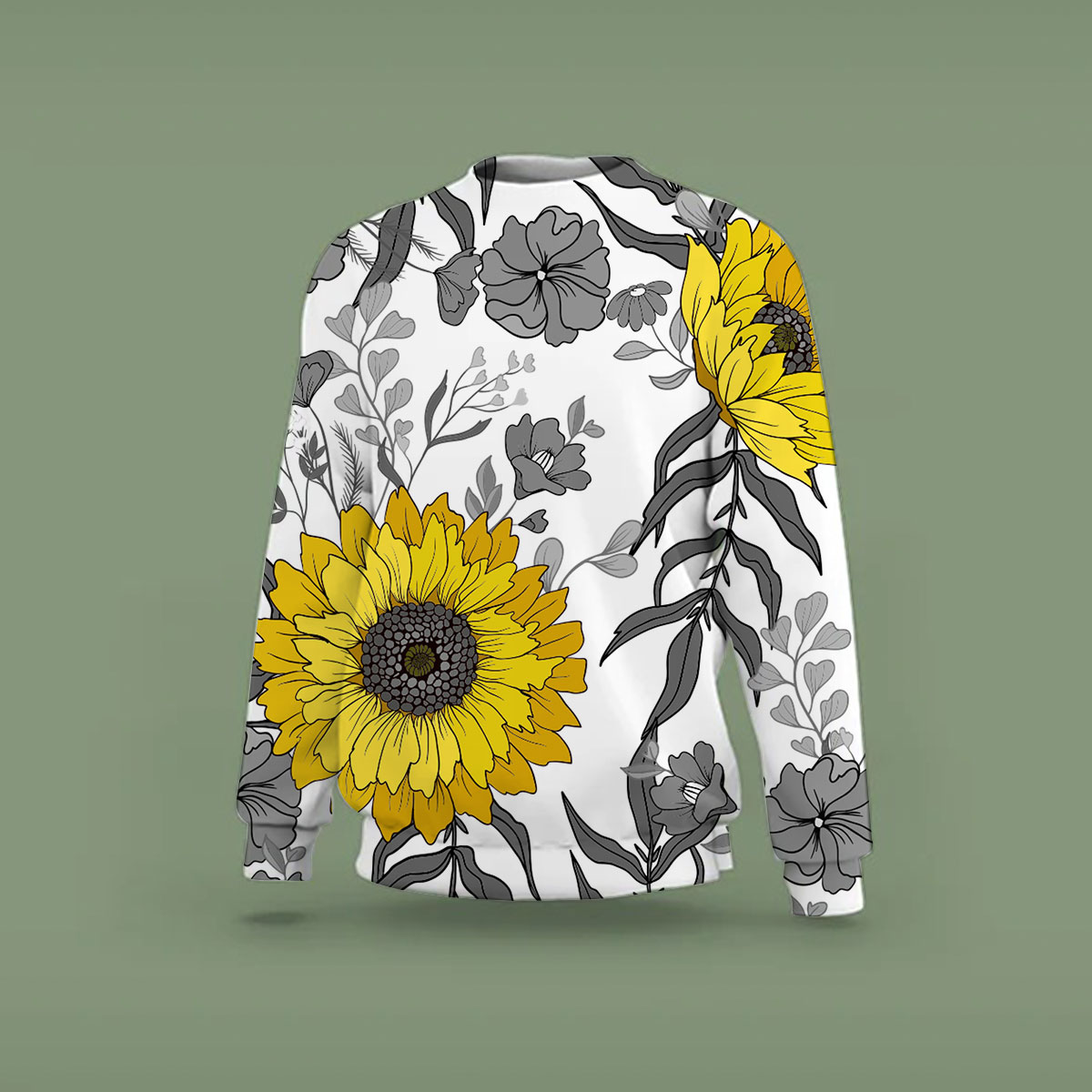 Vintage White Sunflower Sweatshirt