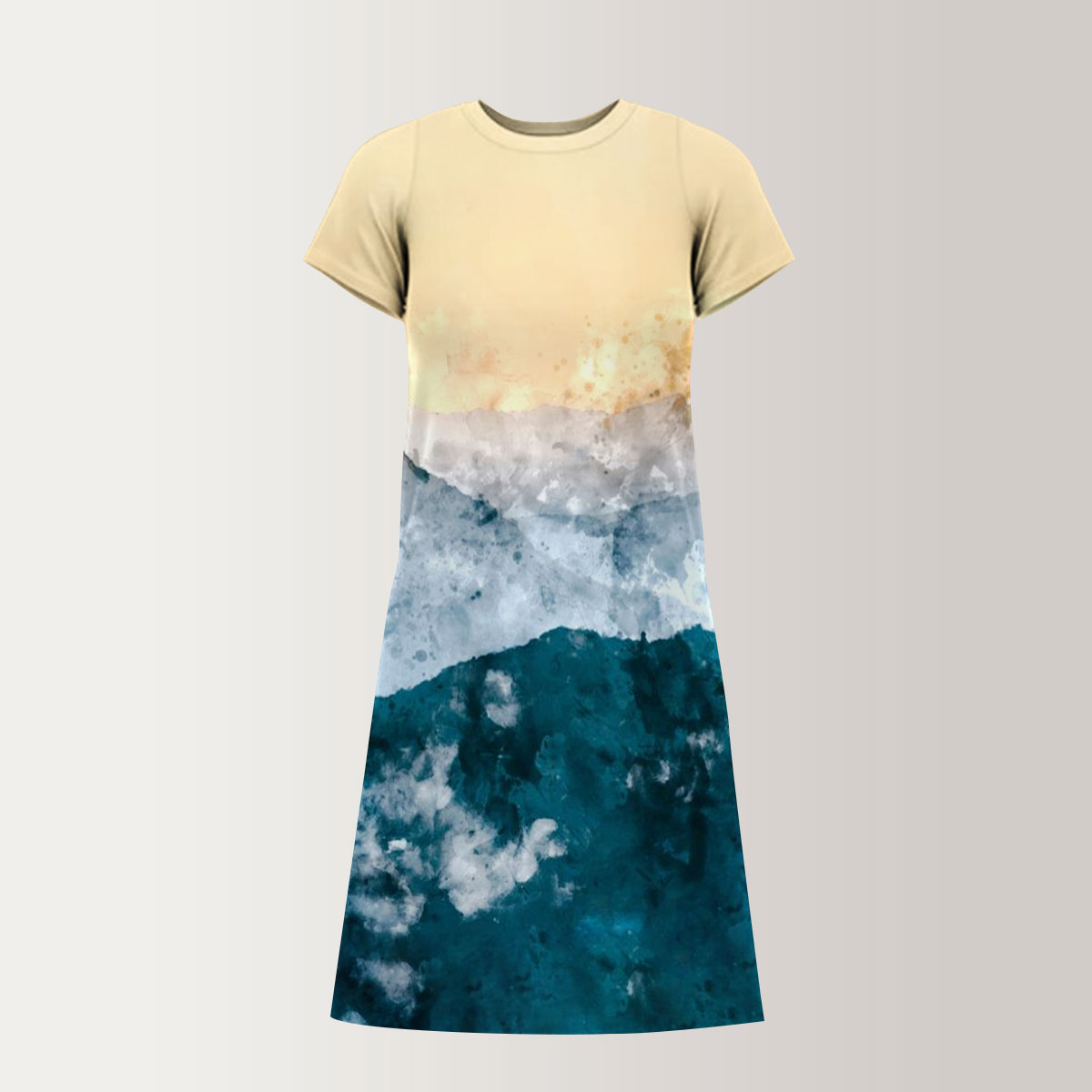 Mountain Abstract T-Shirt Dress