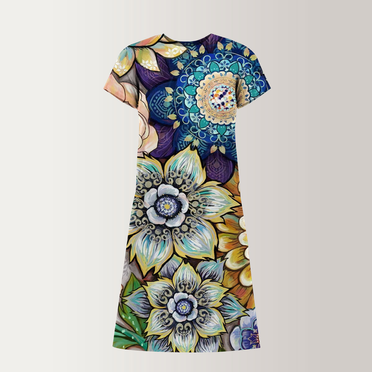 Multicolor Blossom T-Shirt Dress