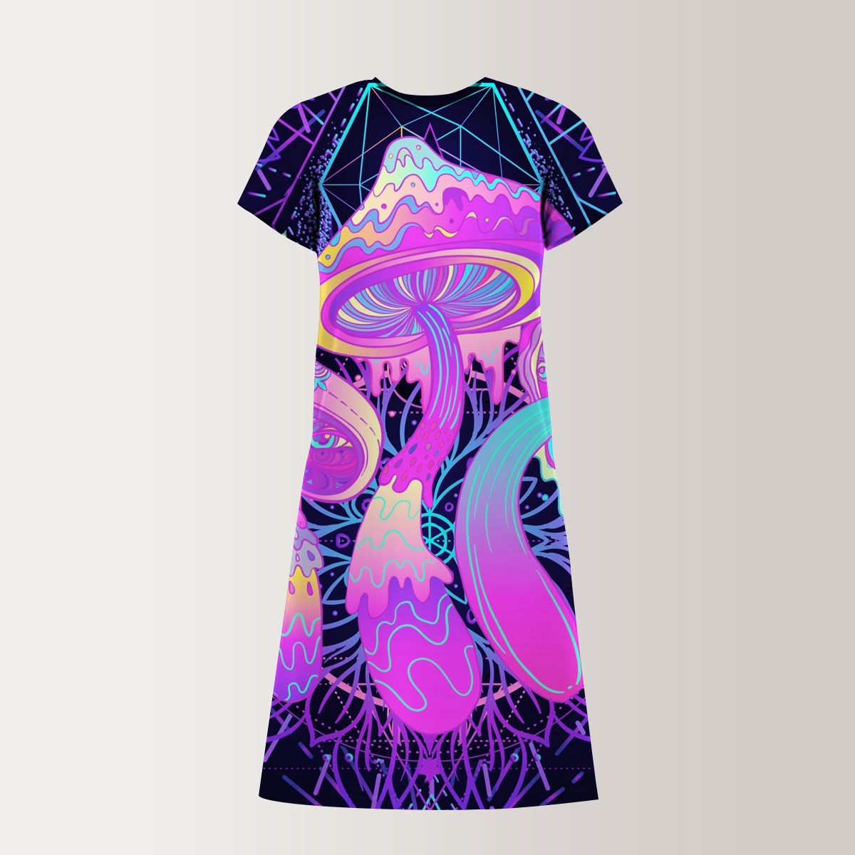 Mushroom Medallion T-Shirt Dress