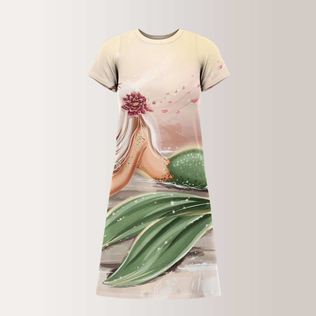 Ocean Mermaid T-Shirt Dress